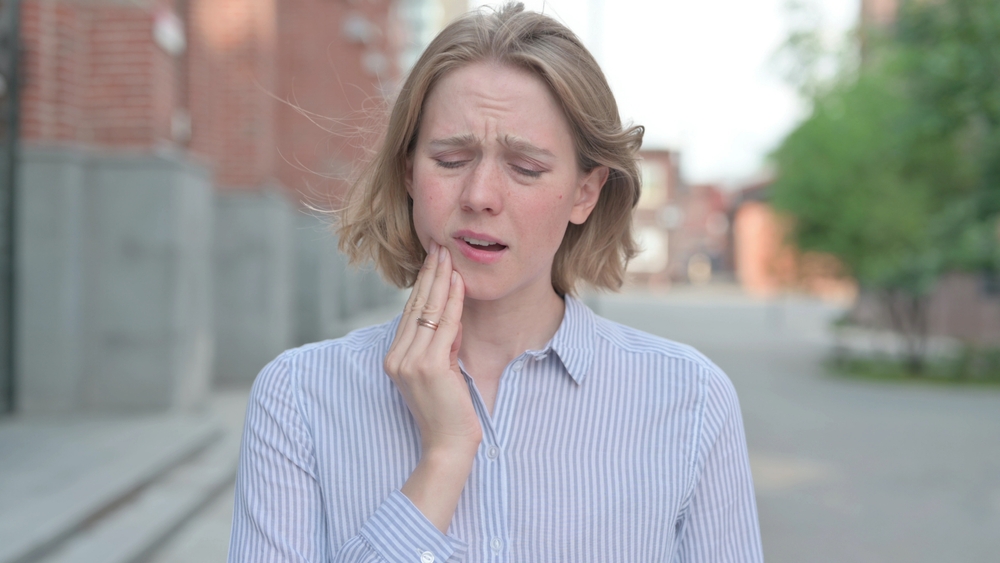 Portrait of Woman having Toothache, Cavity