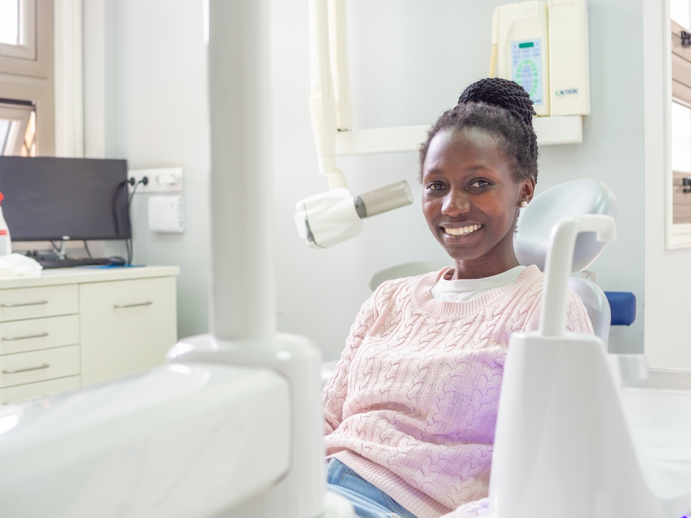 Young female patient at a dentist clinic 