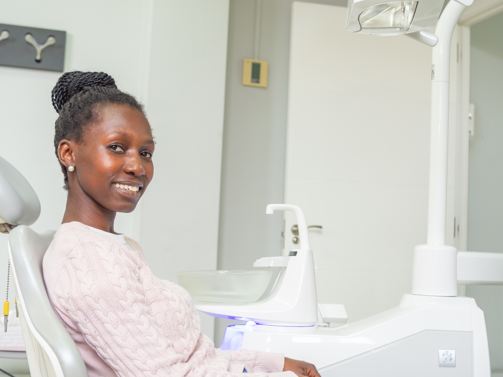 Young female patient at a dentist clinic