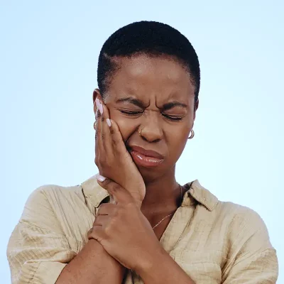 Woman with tooth ache