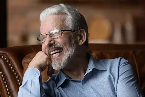 Older man with healthy smile